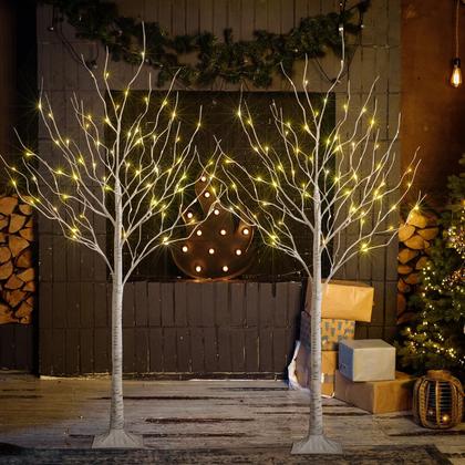 Imagem de LED Birch Tree LIGHTSHARE 1,8 m 72 L branco quente, pacote com 2
