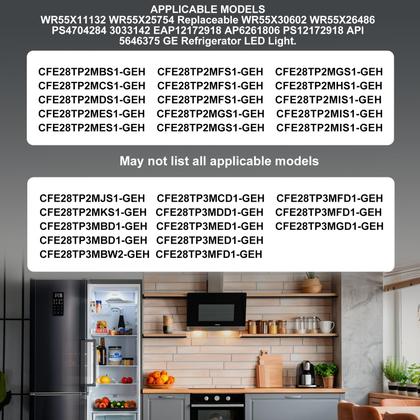 Imagem de LED de substituição de luz de geladeira fozejeae WR55x11132