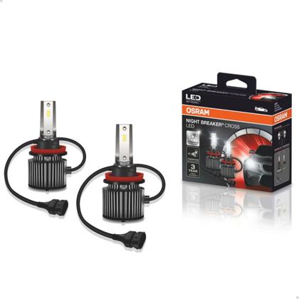 Imagem de LED Lâmpada Osram Night Breaker Cross HB3 HB4 9005 9006 27W 12V 6000K Par Automotivo Luz Super Branca