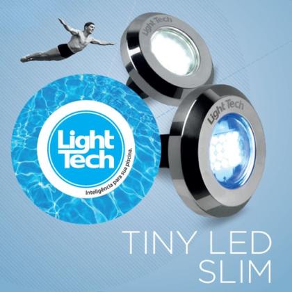 Imagem de Led Piscina - Kit 10 Tiny Led INOX RGB com Central e Controle Touch