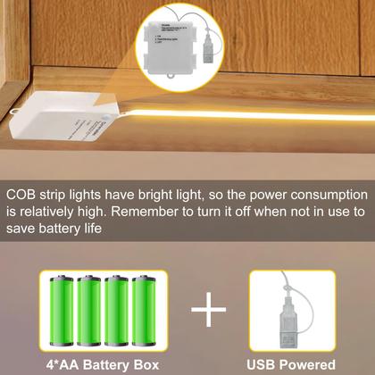 Imagem de LED Strip Lights LumBelle COB 6,6 pés 640 LEDs brancos quentes