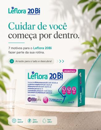 Imagem de Leflora Probiótico 20Bi 300mg Airela - 10 Cápsulas