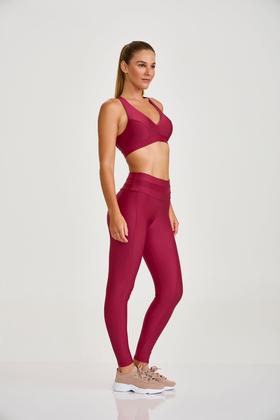 Imagem de Legging Atlanta com Textura Cajubrasil Vinho Roma
