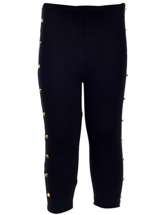 Imagem de Legging calça Longa Infantil academia  Pt tachas. ( Spike )Ouro.RUM ENUTTER  poliamida elastano