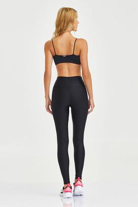 Imagem de Legging de Academia Classic com Zíper sem Bolso Cajubrasil Preto, Confortável e Elegante