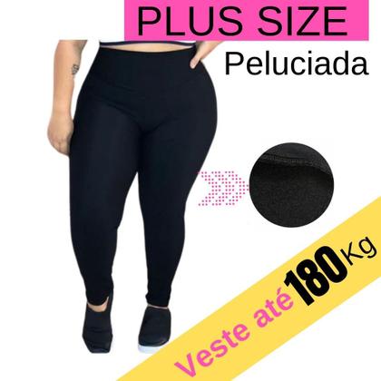 Imagem de Legging De Inverno Felpuda Térmica Tamanho Grande Plus Size PRETA