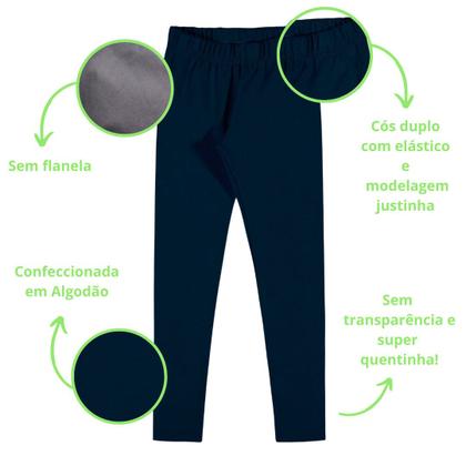 Imagem de Legging Infantil Feminina Azul Marinho Malwee