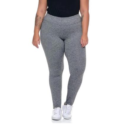 Imagem de Legging Plus Size Feminina Calça Cintura Alta Zero Transparência Academia Fitness