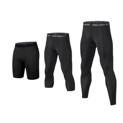 Imagem de Leggings De Compressão Masculinas Cool Dry Para Corrida, Shorts Esportivos Para Treino
