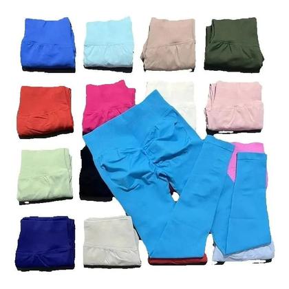 Imagem de Leggings De Yoga Sem Costura Para Mulheres, Cintura Baixa, Calças De Fitness Para Academia,