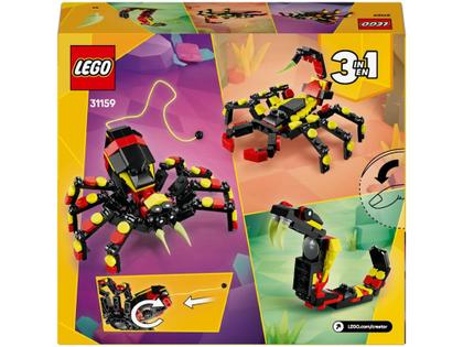 Imagem de LEGO Animais Selvagens: Aranha Surpreendente  - 3 em 1 31159 153 Peças