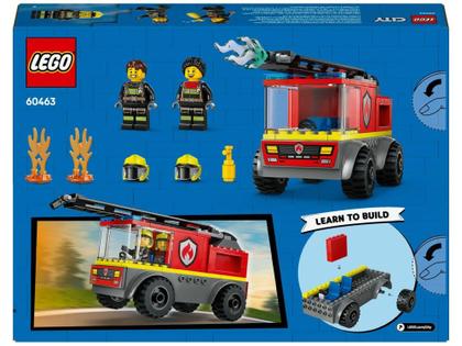 Imagem de LEGO Caminhão dos Bombeiros com Escada de Combate - ao Fogo 60463 82 Peças