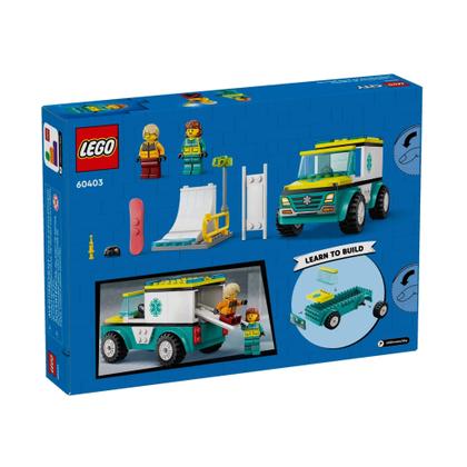 Imagem de LEGO City Ambulância de Emergência e Snowboarder 79 Peças - 4111160403