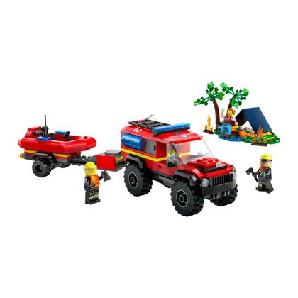 Imagem de Lego City - Bombeiros 4x4 com Barco de Resgate 60412