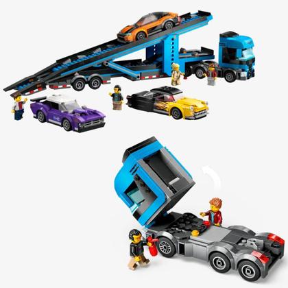 Imagem de Lego City Caminhão Cegonha e Carros Esportivos 60408