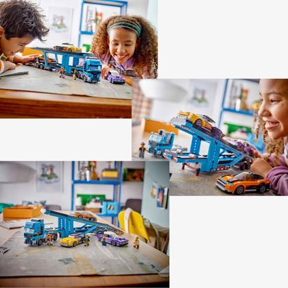 Imagem de Lego City Caminhão Cegonha e Carros Esportivos 60408