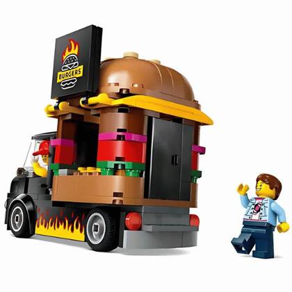 Imagem de LEGO City Caminhão de Hamburgueres 194 Peças 5+ 60404