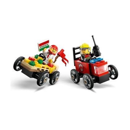 Imagem de Lego City Carro de Pizza vs Caminhão de Bombeiros 60458