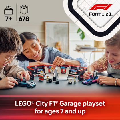 Imagem de LEGO City F1 Garage - Carros Mercedes-AMG e Alpine (60444)