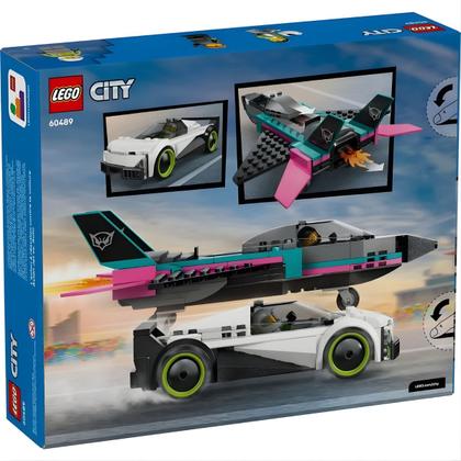 Imagem de Lego City Jato VS Carro 259 Peças 60489 Conjunto de Blocos