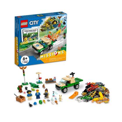 Imagem de Lego City Missões de Resgate de Animais Selvagens 246 peças 60353