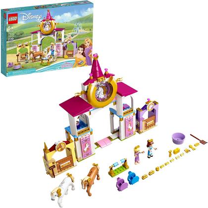 Imagem de LEGO Disney Belle e Rapunzel's Royal Stables 43195 Building Kit Ótimo para inspirar reprodução criativa e criativa (239 peças)