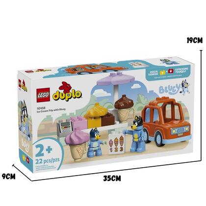 Imagem de Lego Duplo Bluey Viagem do sorvete com Bluey 22 Peças -10458