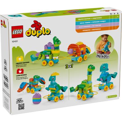 Imagem de LEGO DUPLO - Dinossauros 3 em 1 sobre rodas