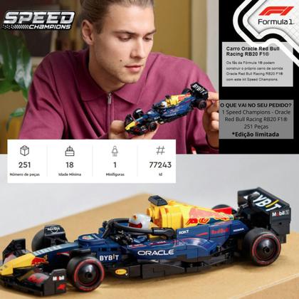 Imagem de Lego Formula 1 Speed Champions Modelo 77243 Carro de Corrida Oracle Red Bull Racing RB20 F1