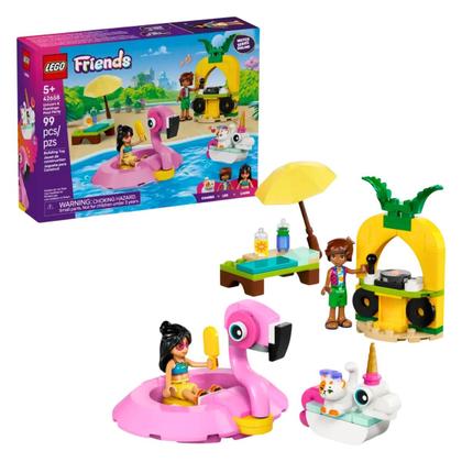 Imagem de Lego Friends Festa na Piscina com Unicórnio e Flamingo 42658