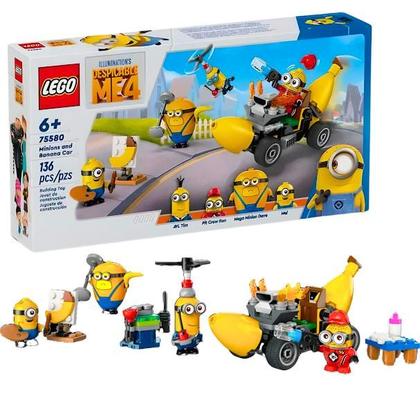 Imagem de Lego Meu Malvado Favorito 4 Minions E Carro Banana 75580