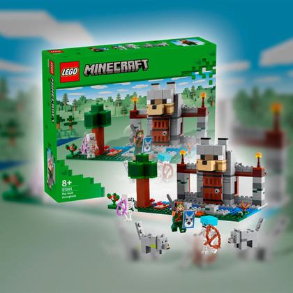 Lego minecraft a fortaleza do lobo 312 peças - 21261 - Blocos de