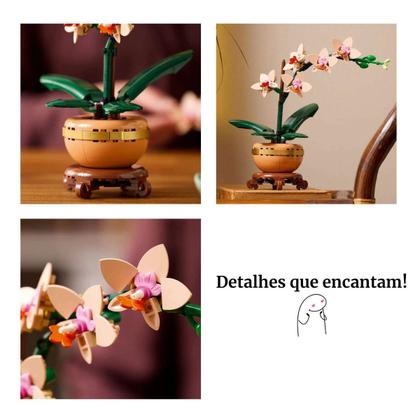Imagem de Lego Mini Orquídea Creator Planta Collection Botanical 10343 274 Peças