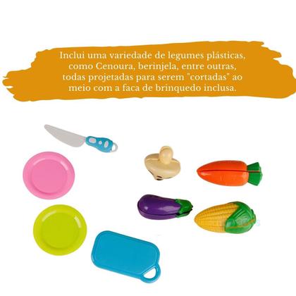 Imagem de Legumes P/ Cortar Tá na Mesa Rec Rec C/ 10pçs tiras autocolantes - Zoop