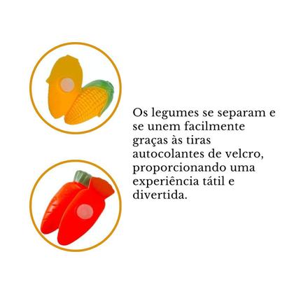 Imagem de Legumes P/ Cortar Tá na Mesa Rec Rec C/ 10pçs tiras autocolantes - Zoop
