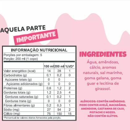 Imagem de Leite De Amêndoas Sem Adição De Açúcar 1 Litro Natuterra