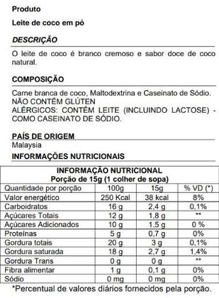 Imagem de Leite de Coco em Pó Cremoso Premium 1Kg - P&P