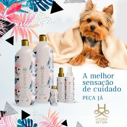Imagem de Leite Hidratante Cachorro Gato Hydra Pet Spa Senses Care Extrato de Algodão 120mL