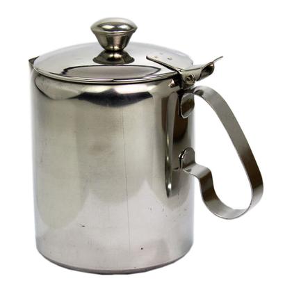 Imagem de Leiteira Com Tampa Bule De Aço Inox Clássico Fervedor Leite Café 600ml