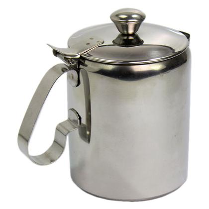 Imagem de Leiteira Com Tampa Bule De Aço Inox Clássico Fervedor Leite Café 600ml