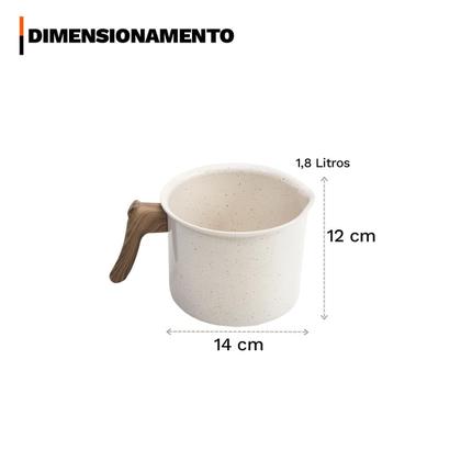 Imagem de Leiteira Fervedor Antiaderente 1,5 Litros Revestimento Interno Cerâmica Indução