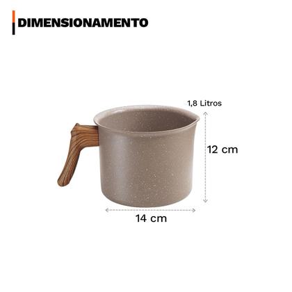 Imagem de Leiteira Fervedor Antiaderente 1,5 Litros Revestimento Interno Cerâmica Indução