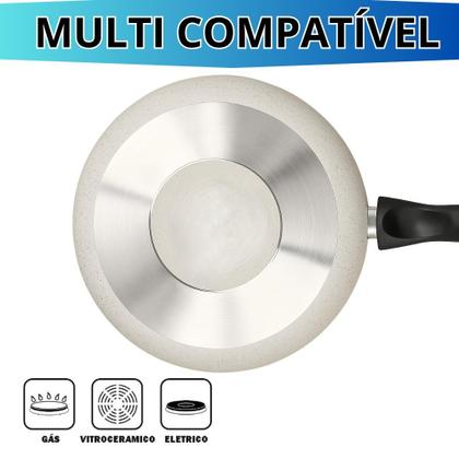 Imagem de Leiteira Fervedor Caneca Antiaderente 14cm 1,6 Litros Eko Bege Multiflon