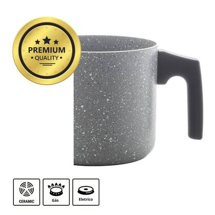 Imagem de Leiteira Fervedor Caneco Wolff Antiaderente Cerâmica Canecão Aluminio 12cm 1,1 Litros