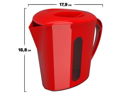 Imagem de Leiteira Jarra Plástica Para Micro-ondas Leite Suco Água Com Tampa E Alça 1 Litro Unitermi