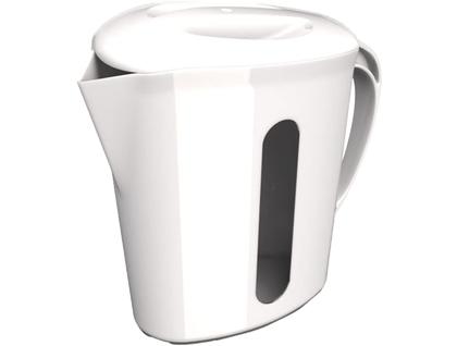 Imagem de Leiteira Jarra Plástica Para Micro-ondas Leite Suco Água Com Tampa E Alça 1 Litro Unitermi