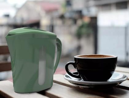 Imagem de Leiteira Jarra Plástica Para Micro-ondas Leite Suco Água Com Tampa E Alça 1 Litro Unitermi