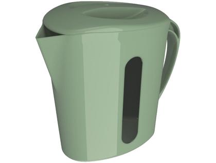 Imagem de Leiteira Jarra Plástica Para Micro-ondas Leite Suco Água Com Tampa E Alça 1 Litro Unitermi