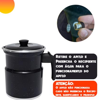 Imagem de Leiteira térmica fervedor com apito 1,5 litros em alumínio