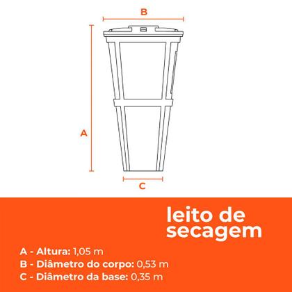 Imagem de Leito de Secagem Biodigestor Fossa Septica 180 Litros Tecnipar